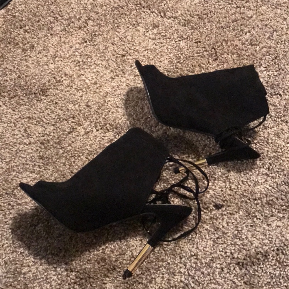 Peep toe stilettos
